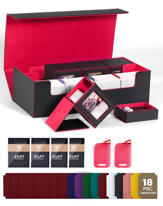 ZLCA MTG Card Storage Box 5 in 1 open layout enables easy access and organization.