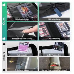 ZLCA blue binder includes 20 top loaders for secure card protection