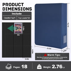 ZLCA binder blue back tab aids labeling for quick organization