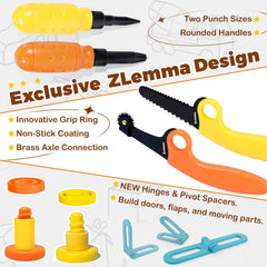 ZLemma bolt-nut building system helps sturdy, reusable cardboard structures.