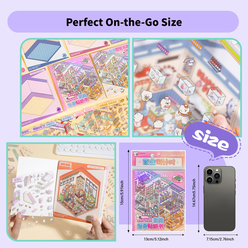 Zlineviy 3D miniature stickers pack featuring detailed elements for imaginative storytelling.
