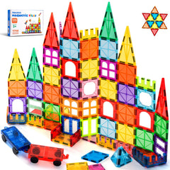 ZMAXKIC magnetic tiles 135pcs for limitless building fun
