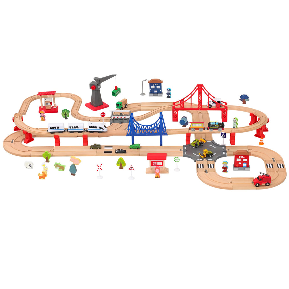 Z MAYABBO train with magnet connectors compatible with major wooden track sets.