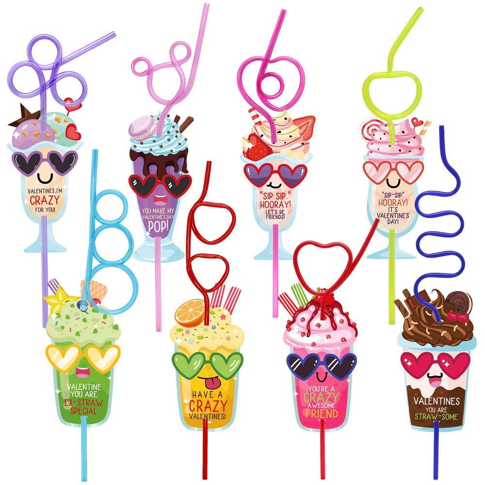 ZMCINER Valentines cards with 8 designs for classroom exchanges