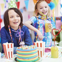 ZMCINER Valentines safe materials PET straws for kids use