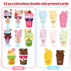 ZMCINER Valentines straws with 8 styles add color to gift exchanges