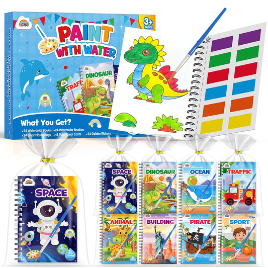 ZMLM 24-pack water coloring books bulk set for classroom activities and party favors.