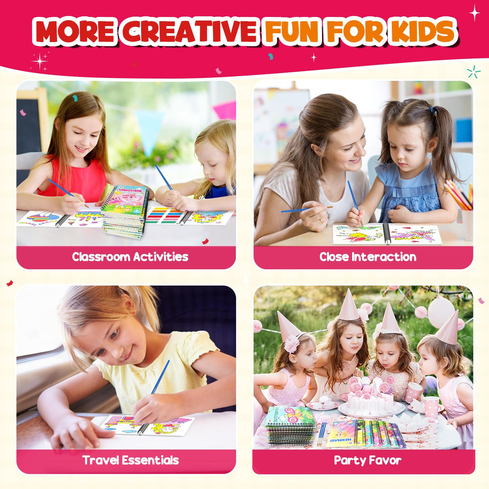 ZMLM small 6.3 x 4.3 inch coloring books, easy for little hands