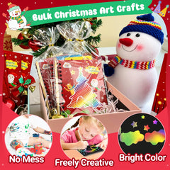 ZMLM Christmas Scratch Art Gift Bags: ready-to-distribute classroom favors.