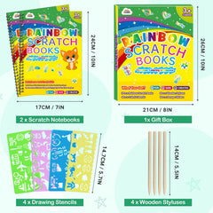 ZMLM Scratch Paper Art Set kid-friendly design sparks independent play.