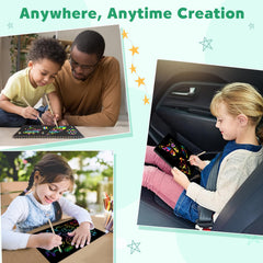 ZMLM Scratch Paper Art Set wooden styluses promote safe, comfortable grip.