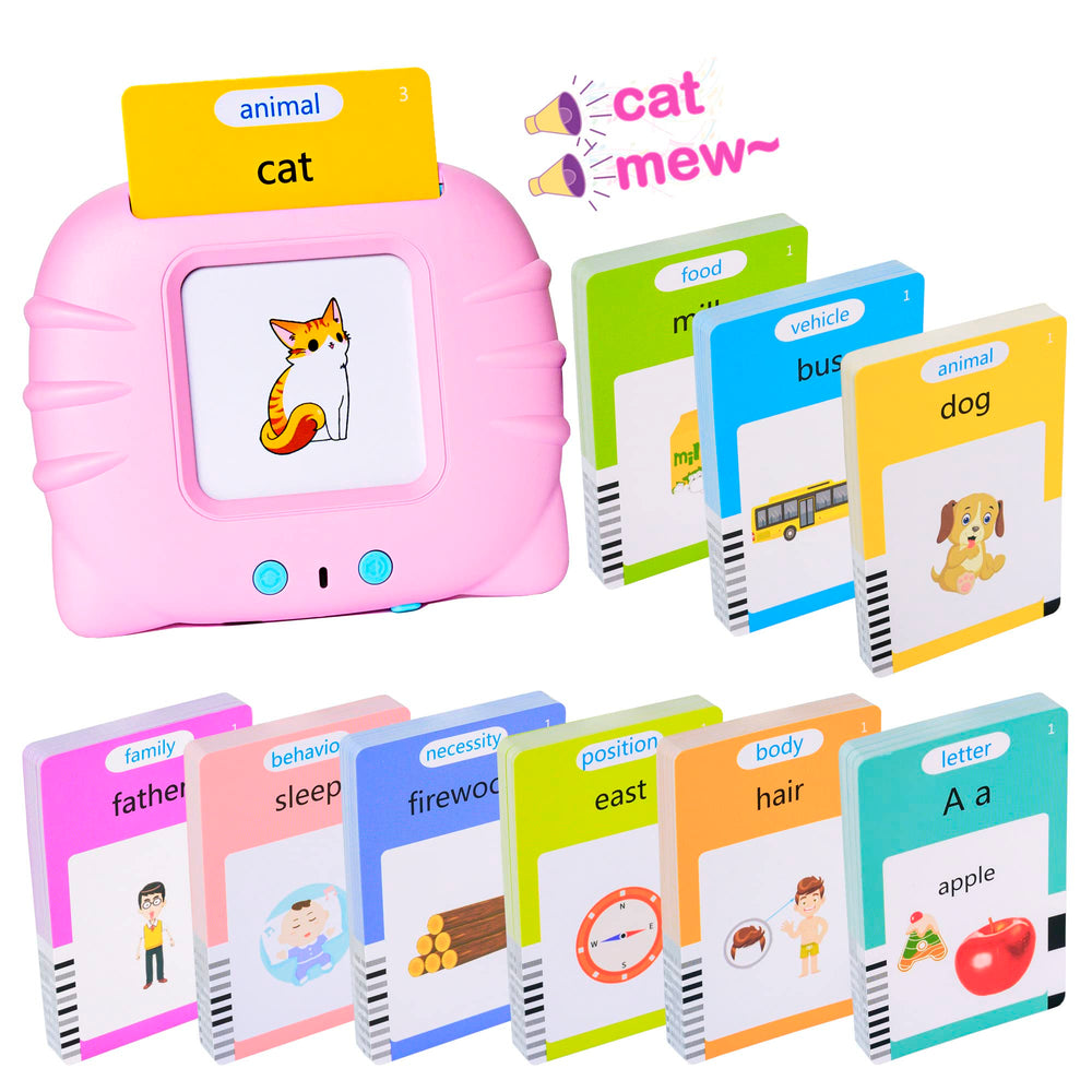 ZNZ 510 Talking Flash Cards reader pronounces words for engaging practice.