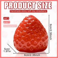Zoacrn strawberry squishies closeup texture reveals soft squeezable surface