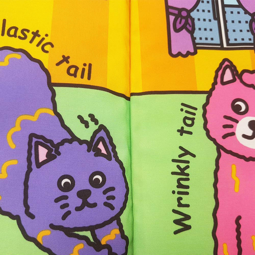 Zocita Kitty Tails crinkle pages produce gentle rustling sounds