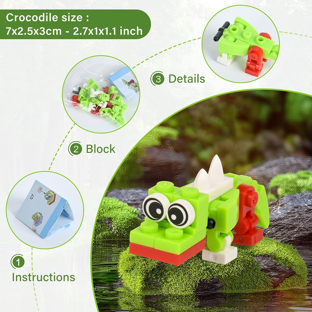 Zofunny animal figures assembly kit highlighting three configurations for kids.