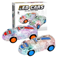 ZOHANINDL LED pull-back car red glows vividly for energetic play