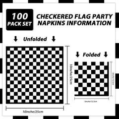 ZOIIWA checkered napkins folded for neat table setup.