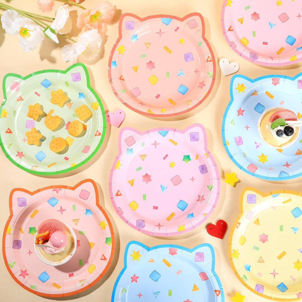 ZOIIWA disposable cat dinnerware for quick cleanup after celebrations.
