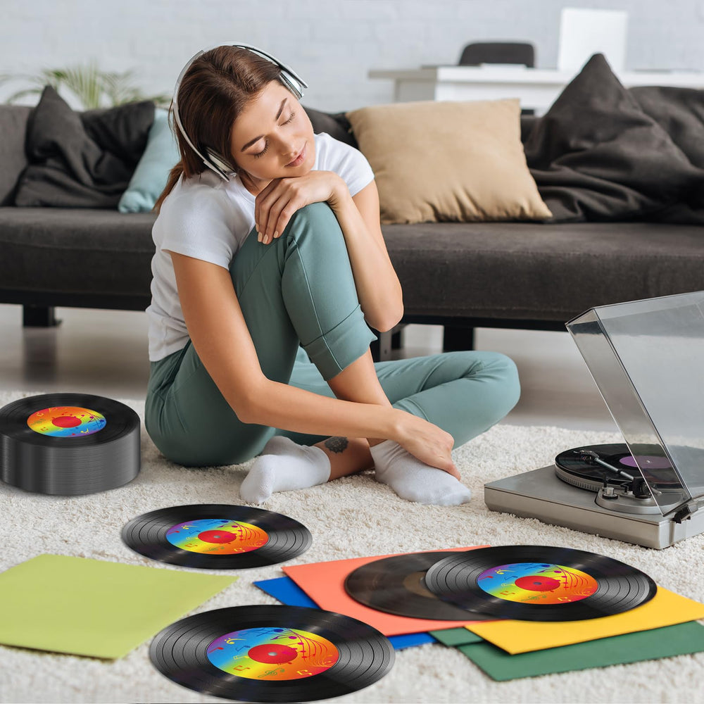 ZOIIWA vinyl record napkins ideal for dining room and music themed occasions.