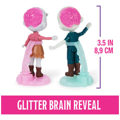 Two doll stands displaying and posing Zombaes Forever characters