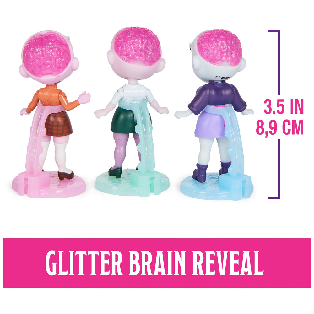 Zombaes Forever glitter brains reveal surprise designs beneath each doll.