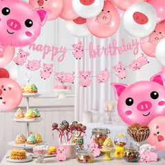 Zomiboo party decor arrangement showcases ready-to-hang elements for quick setup.