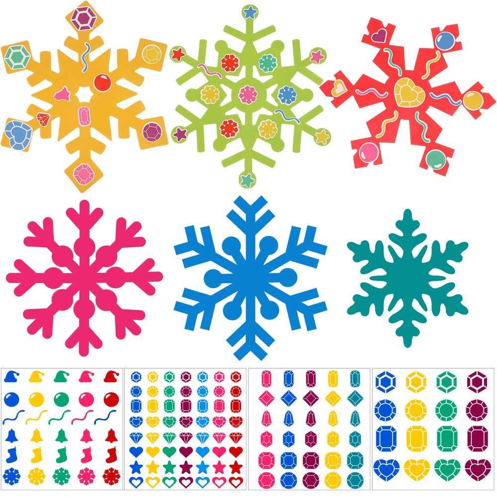 Zonon snowflake craft kit with bright colors for festive hanging ornaments