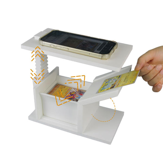 Zoravell Card Slinger stand with insert for precise TCG/MTG card alignment.
