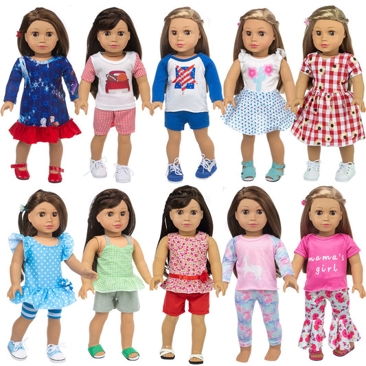 ZQDOLL 18-inch doll clothes set for versatile, imaginative play.