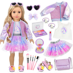 ZQDOLL 18-inch doll clothes set for creative dress-up and storytelling play.