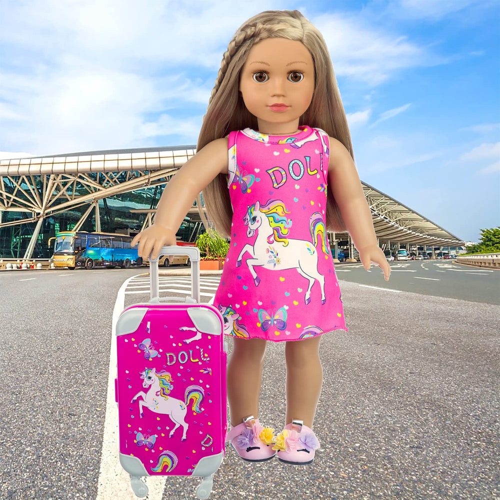 ZQDOLL compact packaging box showcasing the 29-piece doll play set