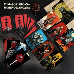ZHQGYN Gothic art on tarot cards creates a moody reading atmosphere