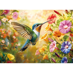 ZSYCZAO hummingbird floral puzzle displaying vibrant spring colors for mindful relaxation