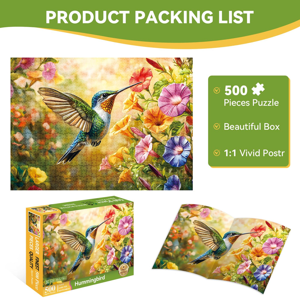 ZSYCZAO hummingbird and florals scene promoting calm, screen-free downtime
