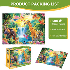 ZSYCZAO rainforest wildlife detailed art for immersive puzzling