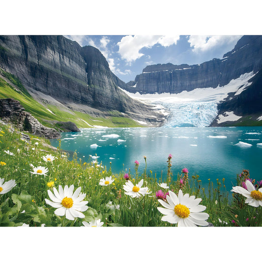 ZSYCZAO Spring Ice Flower Puzzleβpeaceful lake scene for calm solo puzzling sessions.
