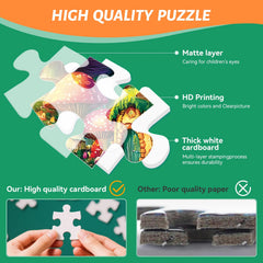 ZSYCZAO forest puzzle with waterfall design, vibrant colors.