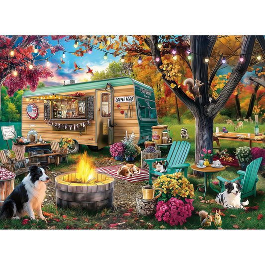 ZSYCZAO autumn camping campfire puzzle β cozy family game night with warm autumn vibes