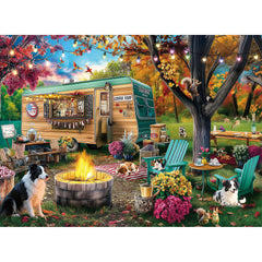 ZSYCZAO autumn camping campfire puzzle – cozy family game night with warm autumn vibes