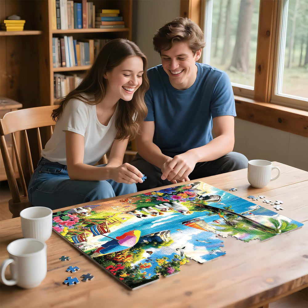 ZSYCZAO sparkling blue waters and sailing boats create a calming, immersive puzzle experience.