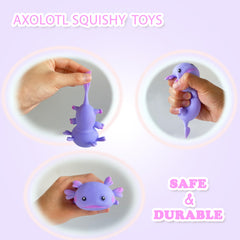 ZTATU axolotl squishy stress ball texture detail shows soft, durable surface