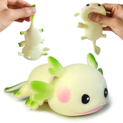 ZTATU axolotl squishy toy white, ideal for fidgeting and focus.