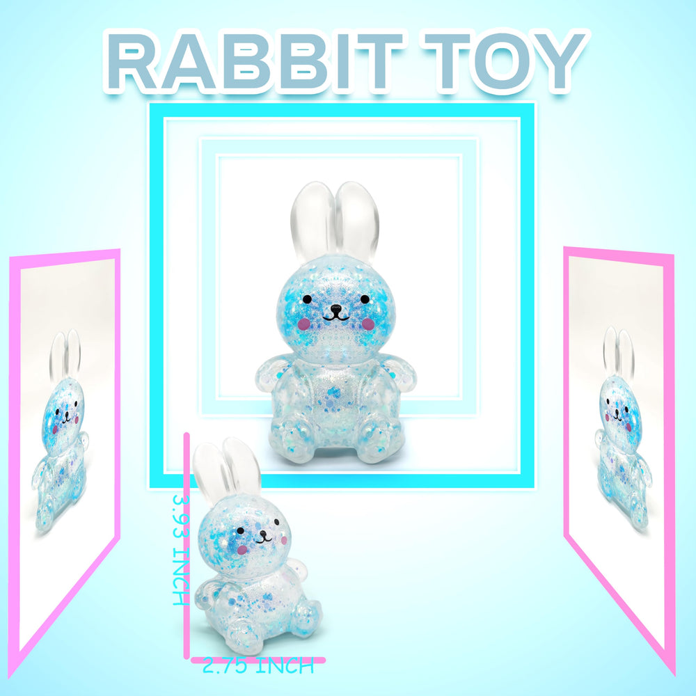 ZTATU Bunny Squishy Toy blue in-hand, portable calm for work or study.