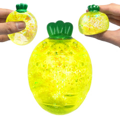 ZTATU Carton Baby Carrot squishy ball with glitter sparkle for kids' stress relief.