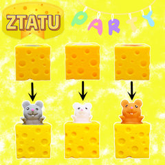 ZTATU cheese mouse stress ball close-up for calming tactile play.