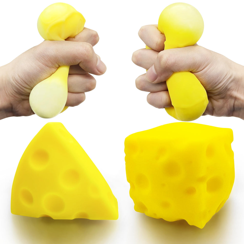 ZTATU Cheese Squishy Stress Ball front view for tactile relief and focus.