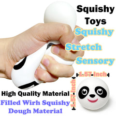 ZTATU Panda Dumpling stress ball squeezed by a child for focused play.