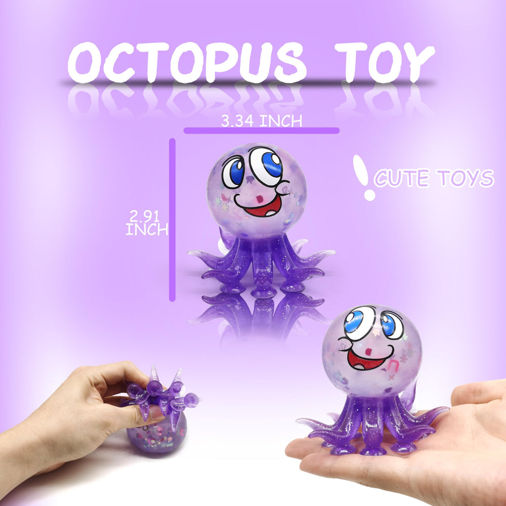 ZTATU octopus stress ball yellow variant for portable calm on the go.