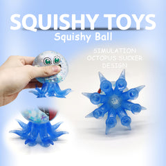 ZTATU Octopus suction toy purple, pocket-sized buddy for classroom hand exercises.