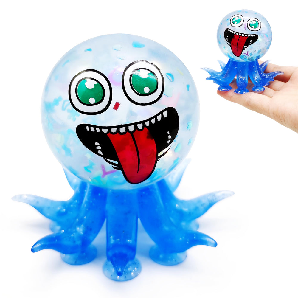 ZTATU Octopus suction toy yellow, a colorful sensory tool for playful focus and stress relief.